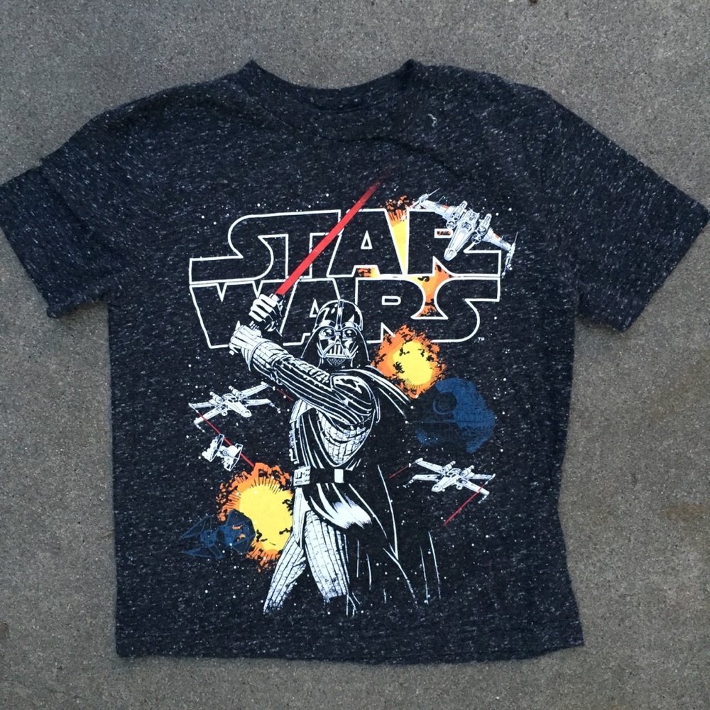 Vintage Star Wars shirt Youth XS textured grey